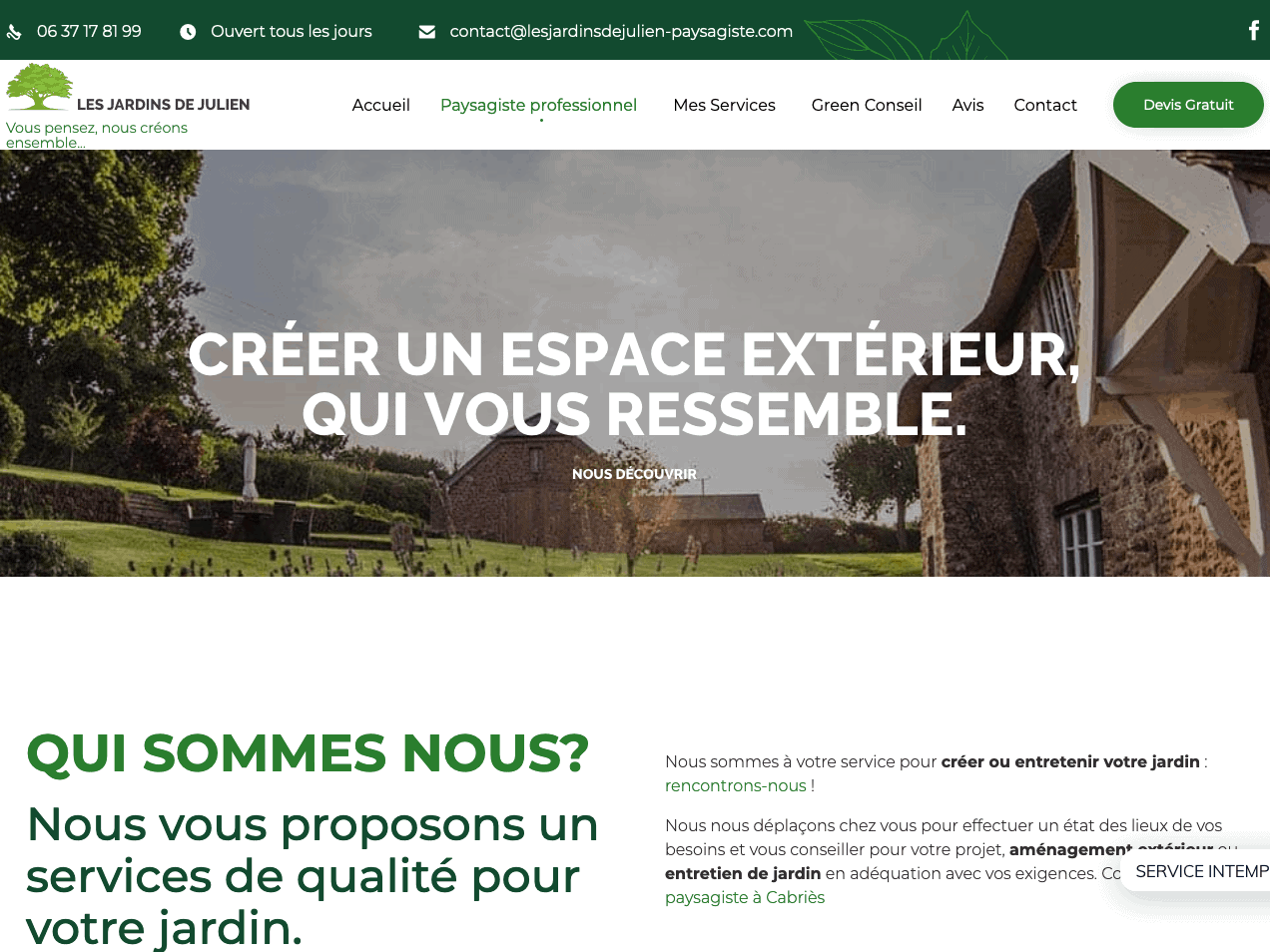 Création de site internet Marseille Paysagiste