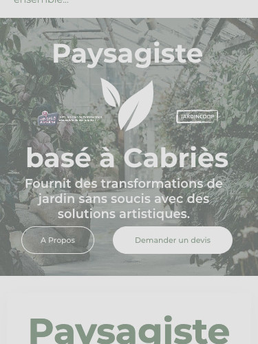 Création de site internet Marseille Paysagiste