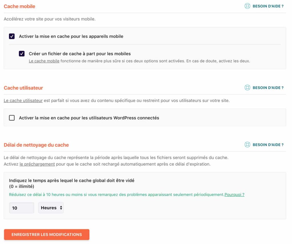 wp rocket cache wordpress