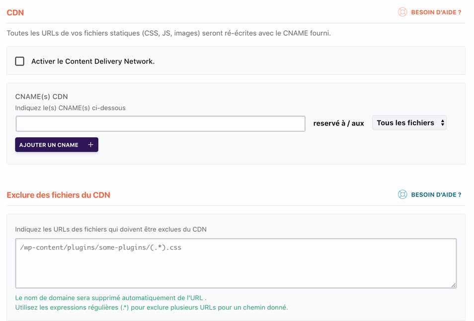 CDN WordPress wp rocket